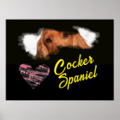 Cocker Spanel Eyes Solid Color Poster (Vorne)