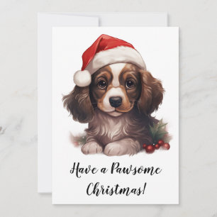 Cocker Spanel Festive Frolic Card Feiertagskarte