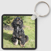 Cocker Spanel Foto Schlüsselanhänger (Rückseite)