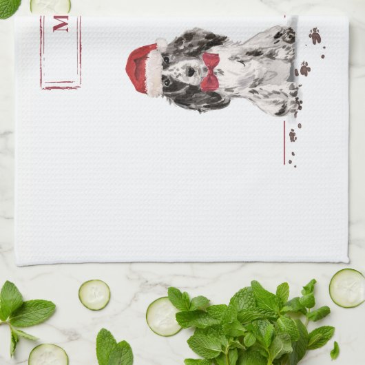 Cocker Spanel Funny Christmas Dog mit Baum Geschirrtuch (Gefaltet)