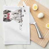 Cocker Spanel Funny Christmas Dog mit Baum Geschirrtuch (Viertel Falte)