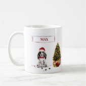 Cocker Spanel Funny Christmas Dog mit Baum Kaffeetasse (Links)