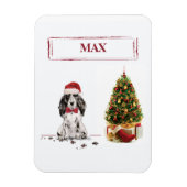 Cocker Spanel Funny Christmas Dog mit Baum Magnet (Vertikal)