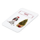 Cocker Spanel Funny Christmas Dog mit Baum Magnet (Linke Seite)