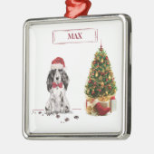 Cocker Spanel Funny Christmas Dog mit Baum Ornament Aus Metall (Links)