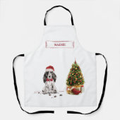 Cocker Spanel Funny Christmas Dog mit Baum Schürze (Vorderseite)