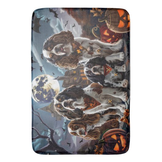 Cocker Spanel Halloween Spooky Badematte (Vorderseite Vertikal)