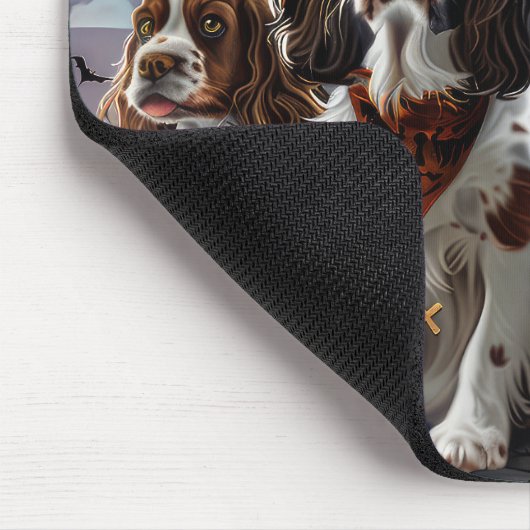 Cocker Spanel Halloween Spooky Mousepad (Ecke)
