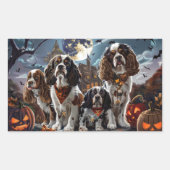 Cocker Spanel Halloween Spooky Rechteckiger Aufkleber (Vorderseite)