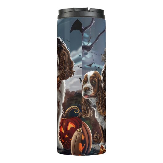 Cocker Spanel Halloween Spooky Thermosbecher (Rückseite)