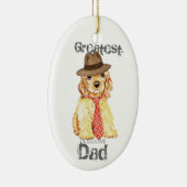 Cocker Spanel Herz Vater Keramik Ornament (Rechts)