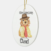 Cocker Spanel Herz Vater Keramik Ornament (Links)