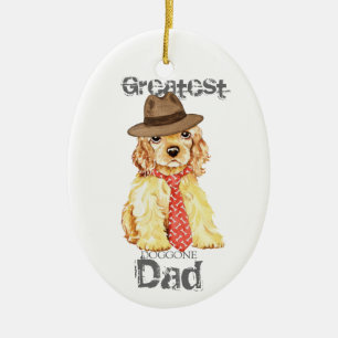Cocker Spanel Herz Vater Keramik Ornament