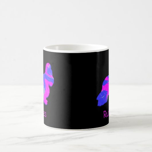 Cocker Spanel Hot Pink Dog Silhouette Black Kaffeetasse (Mittel)
