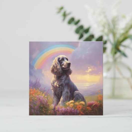 Cocker Spanel Hund Rainbow Bridge Individuelle Nam (Stehend Vorderseite)