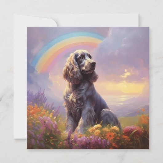 Cocker Spanel Hund Rainbow Bridge Individuelle Nam (Vorderseite)