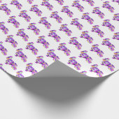 Cocker Spanel Hund Silhouette farbenfroh weiß Geschenkpapier (Ecke)