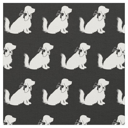 Cocker Spanel Hund Silhouette Haustier Stoff (Nahaufnahme)
