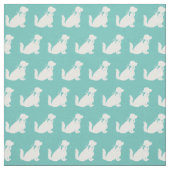 Cocker Spanel Hund Silhouette Pet Aquamarin Stoff (Muster)