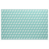 Cocker Spanel Hund Silhouette Pet Aquamarin Stoff (Fat Quarter (45,7 x 55,9 cm))