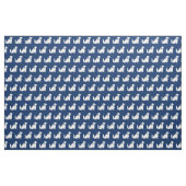 Cocker Spanel Hund Silhouette Pet Navy Blue Stoff (Fat Quarter (45,7 x 55,9 cm))