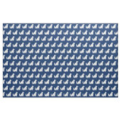 Cocker Spanel Hund Silhouette Pet Navy Blue Stoff (Fat Quarter (45,7 x 55,9 cm))