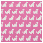 Cocker Spanel Hund Silhouette Pet Pink Stoff (Muster)