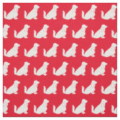 Cocker Spanel Hund Silhouette Rot Stoff (Muster)