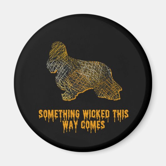 Cocker Spanel Hund Silhouette Spaß Halloween Magnet (Vorne)