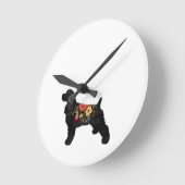 Cocker Spanel Hund züchten Bohemischen Blumensatte Runde Wanduhr (Winkel)