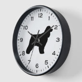 Cocker Spanel Hunde Silhouette Uhr (Winkel)