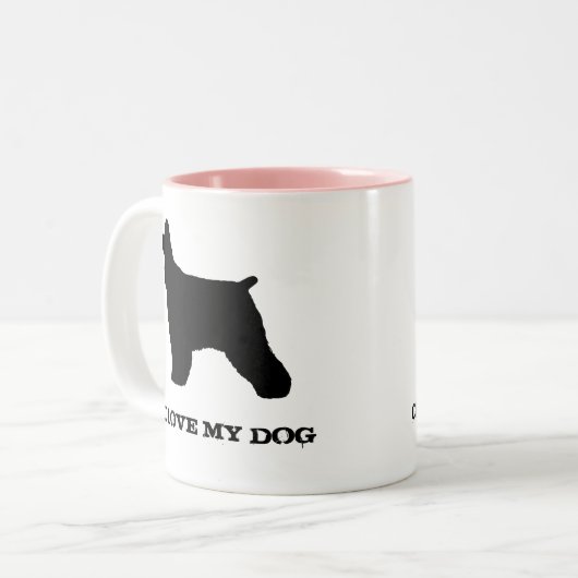 Cocker Spanel Hunde Silhouetten Custom Zweifarbige Tasse (Vorderseite Links)