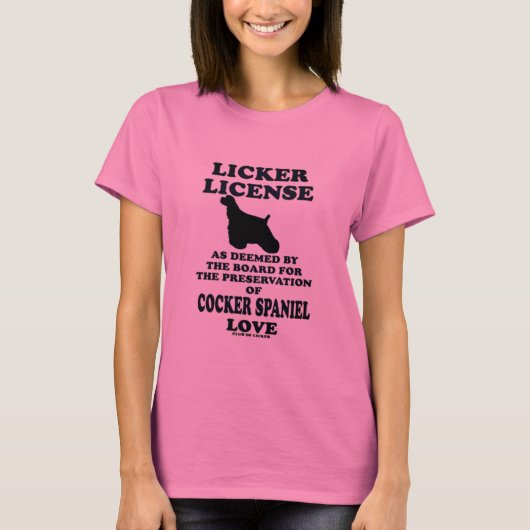 Cocker Spanel Licker Lizenz T-Shirt (Vorderseite)