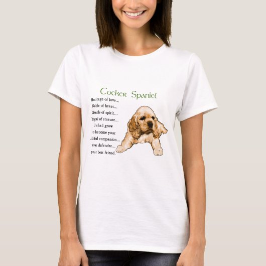 Cocker Spanel Liebespaare T-Shirt (Vorderseite)