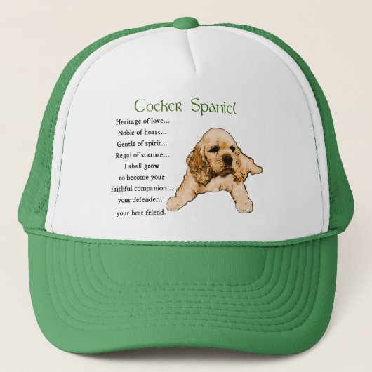 Cocker Spanel Liebespaare Truckerkappe (Vorderseite)