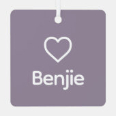 Cocker Spanel Memorial Custom Dog Name Rainbow Ornament Aus Metall (Rückseite)