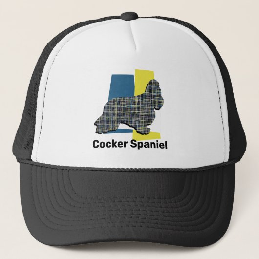 Cocker Spanel Niedlich Hund Silhouette Tricolor Gr Truckerkappe (Vorderseite)