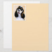 Cocker Spanel (Parti) Malerei - Original Dog Art (Vorne/Hinten)