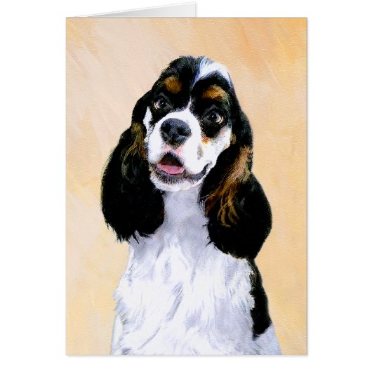 Cocker Spanel (Parti) Malerei - Original Dog Art (Vorne)