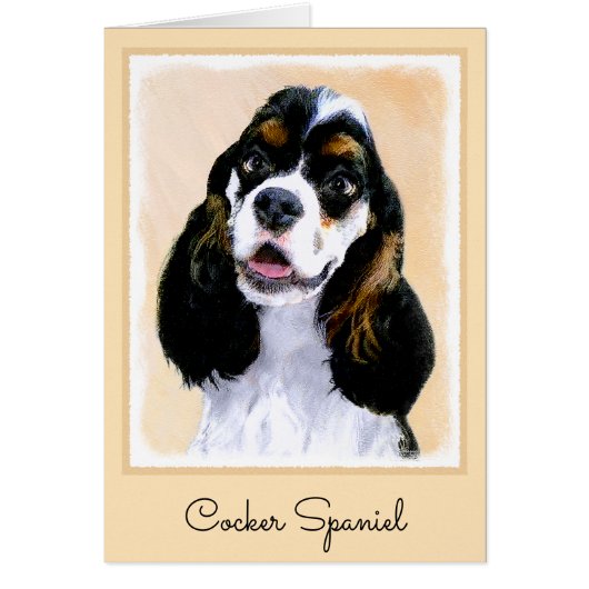 Cocker Spanel (Parti) Malerei - Original Dog Art (Vorne)