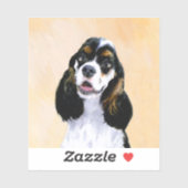 Cocker Spanel (Parti) Malerei - Original Dog Art Aufkleber (Blatt)