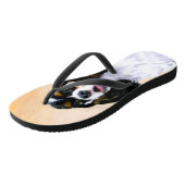 Cocker Spanel (Parti) Malerei - Original Dog Art Badesandalen (Schrägansicht)