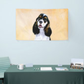 Cocker Spanel (Parti) Malerei - Original Dog Art Banner (Messeveranstaltung)