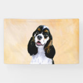 Cocker Spanel (Parti) Malerei - Original Dog Art Banner (Horizontal)