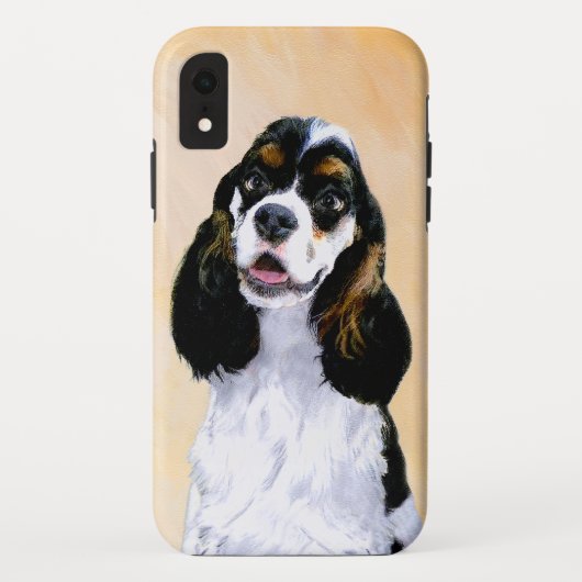 Cocker Spanel (Parti) Malerei - Original Dog Art Case-Mate iPhone Hülle (Rückseite)