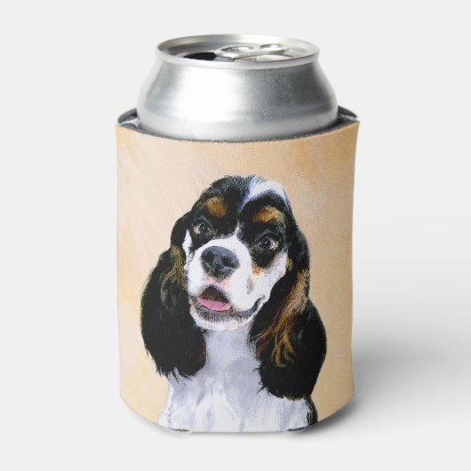 Cocker Spanel (Parti) Malerei - Original Dog Art Dosenkühler (Kanne Vorderseite)