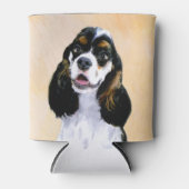 Cocker Spanel (Parti) Malerei - Original Dog Art Dosenkühler (Vorderseite)