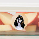 Cocker Spanel (Parti) Malerei - Original Dog Art Etiketten (Befestigt)