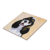 Cocker Spanel (Parti) Malerei - Original Dog Art Fliese (Seite)
