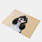 Cocker Spanel (Parti) Malerei - Original Dog Art Fußmatte (Schrägansicht)